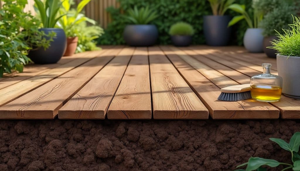 Pose terrasse bois sur terre : durabilité, entretien et budget