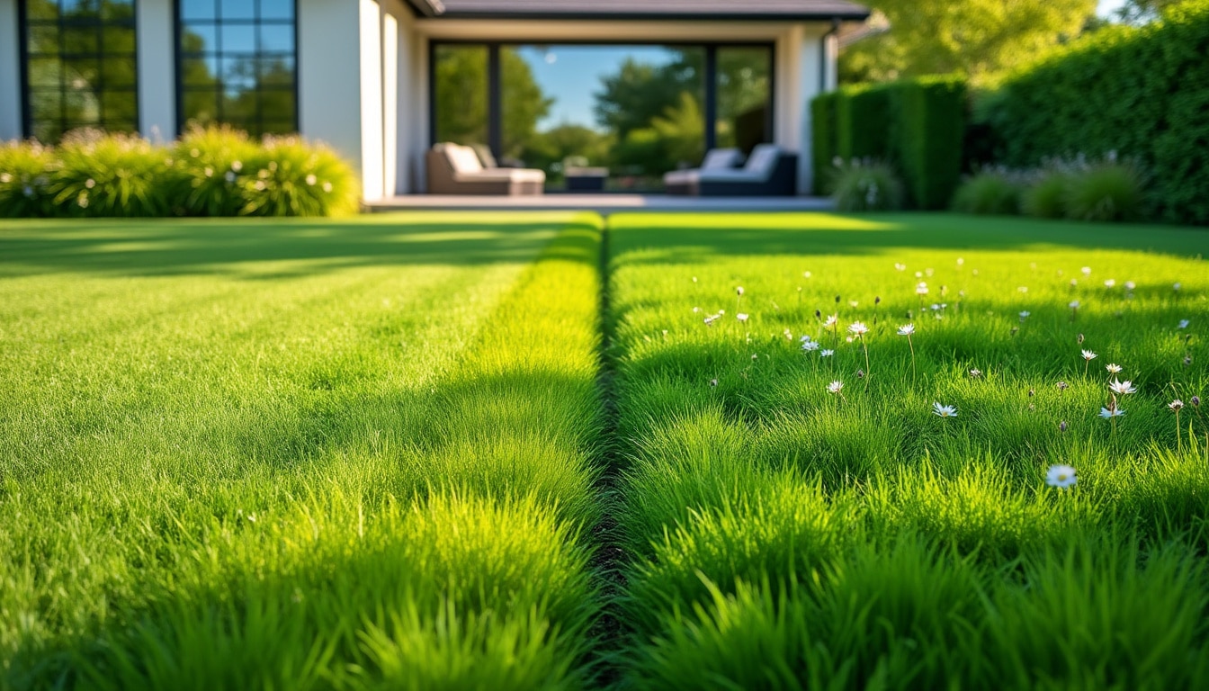 découvrez le principe de la tonte différenciée appliquée chez un particulier pour un jardin harmonieux et respectueux de la nature.